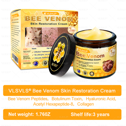 💥💥Made and Shipped from AU ✨ VLSVLS® Bee Venom Skin Restoration Cream 🌸 Anti-aging,Hydrating, Skin Repair, Even Tone, Acne and Dark Spot Treatment, Wart and Mole Removal, Psoriasis Relief 🔥 LAST DAY 80% OFF 💎