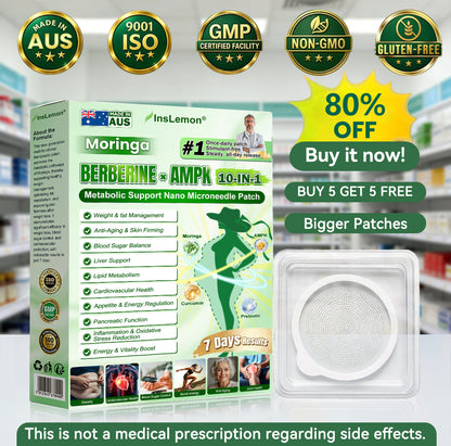 𝐈𝐧𝐬𝐋𝐞𝐦𝐨𝐧® 𝗠𝗼𝗿𝗶𝗻𝗴𝗮 × 𝗕𝗲𝗿𝗯𝗲𝗿𝗶𝗻𝗲 × 𝗔𝗠𝗣𝗞 𝟭𝟬-𝗶𝗻-𝟭 𝗠𝗲𝘁𝗮𝗯𝗼𝗹𝗶𝗰 𝗦𝘂𝗽𝗽𝗼𝗿𝘁 𝗡𝗮𝗻𝗼 𝗠𝗶𝗰𝗿𝗼𝗻𝗲𝗲𝗱𝗹𝗲 𝗣𝗮𝘁𝗰𝗵 (𝐉𝐮𝐬𝐭 𝐨𝐧𝐜𝐞 𝐚 𝐝𝐚𝐲, 𝐯𝐢𝐬𝐢𝐛𝐥𝐞 𝐜𝐡𝐚𝐧𝐠𝐞𝐬 𝐢𝐧 𝟕 𝐝𝐚𝐲𝐬） ✅ 𝐅𝐨𝐫 𝐨𝐛𝐞𝐬𝐢𝐭𝐲, 🅛🅞🅞🅢🅔 🅢🅚🅘🅝,𝐝𝐢𝐚𝐛𝐞𝐭𝐞𝐬, 𝐬𝐥𝐞𝐞𝐩 𝐚𝐩𝐧𝐞𝐚, 𝐣𝐨𝐢𝐧𝐭 𝐢𝐬𝐬𝐮𝐞𝐬, 𝐚𝐧𝐝 𝐦𝐨𝐫𝐞✨✨✨
